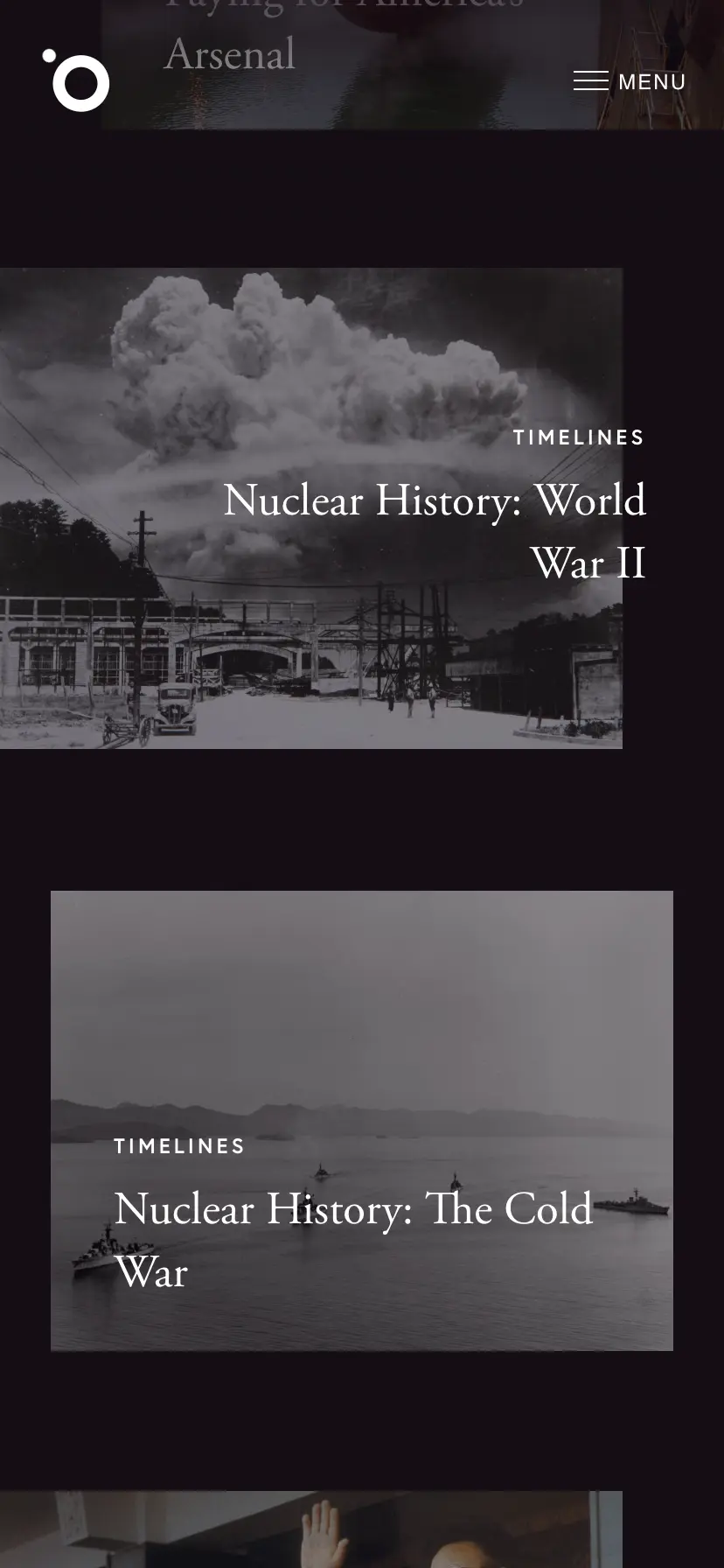 Screenshot of the mobile view of the Outrider.org's Landing Page